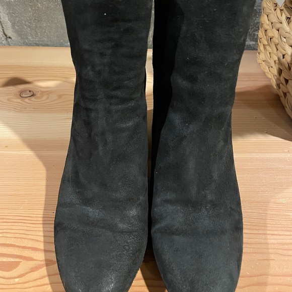 Black Suede Lucky Brand Ankle Boots size 7.5 - Picture 3 of 7